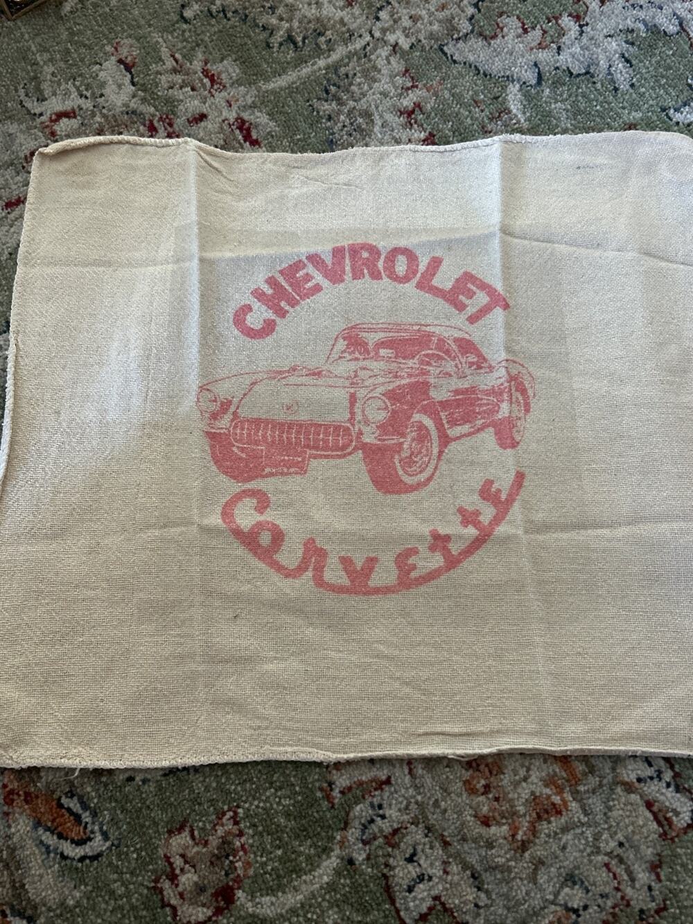 vintage Chevrolet Corvette automotive cloth/towel